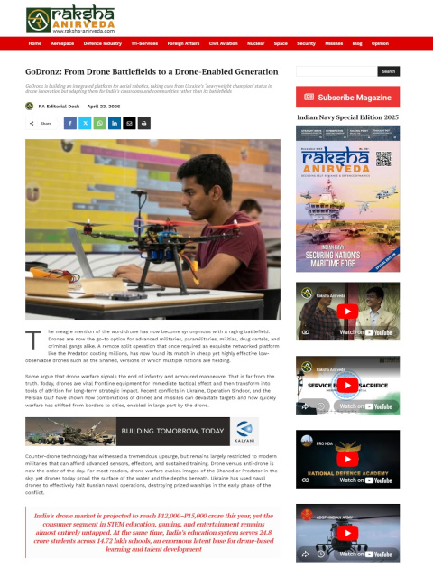 GoDronz: From Drone Battlefields to a Drone-Enabled Generation